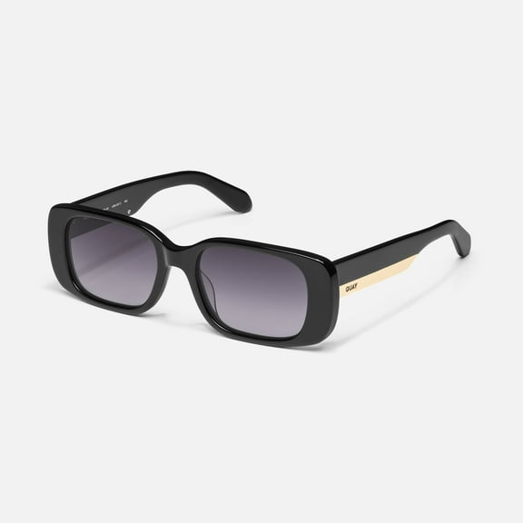 Quay Australia Karma Round Sunglasses, Black/Smoke