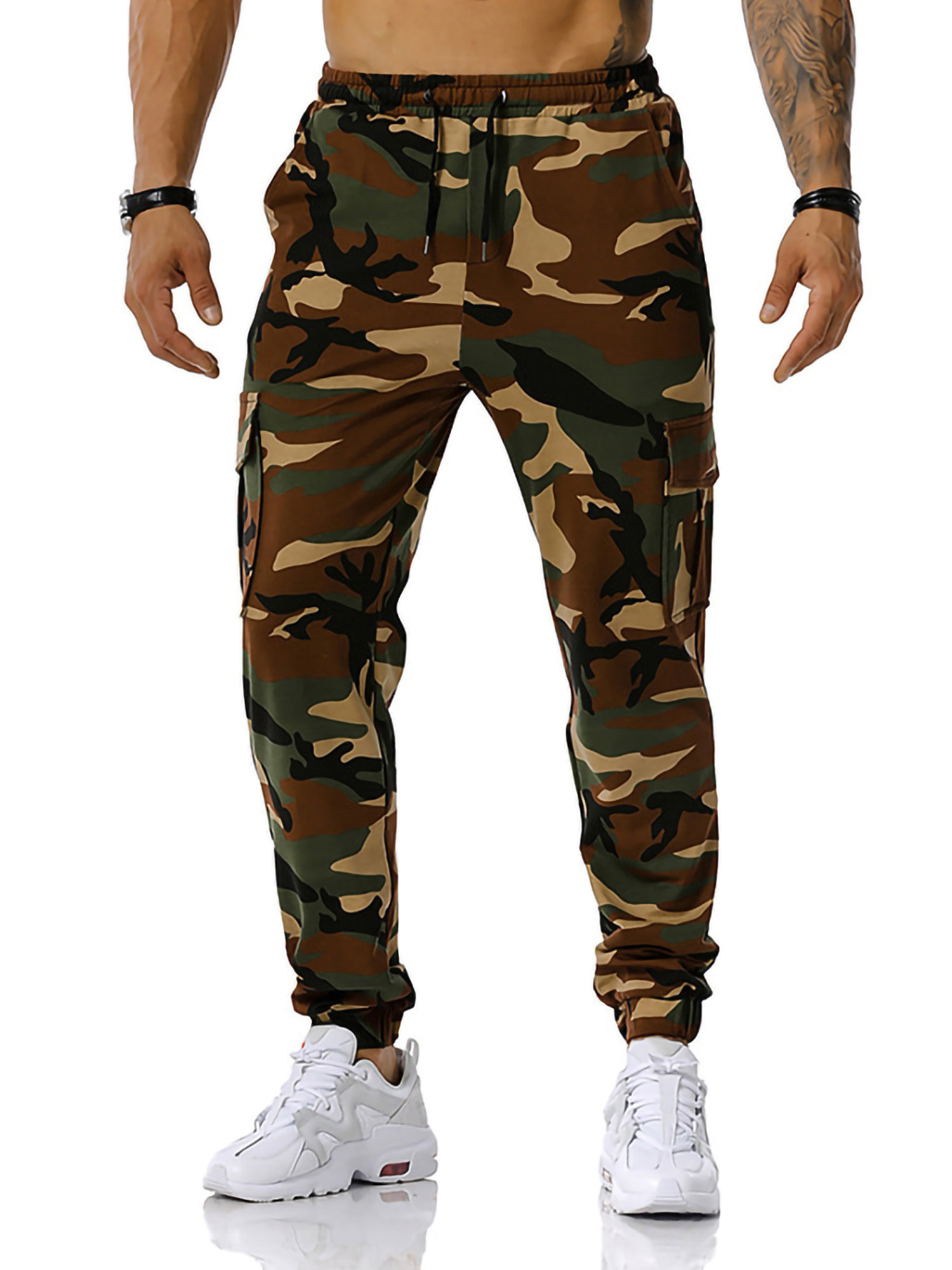 Lumento Camouflage Cargo Sweatpants For 
