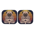 thumbnail image 7 of Haiem Pug Dog Yoga Windshield Sun Shade: Universal Foldable 2-Piece Car Front Window Sunshade - Blocks Uv Rays, And Reduces Heat,Essential Car Accessory Large, 7 of 7