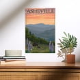 thumbnail image 2 of Lantern Press 12x18 Inch Premium Wood Sign, Ready to Hang Wall Decor, Asheville, North Carolina, Bear and Cubs with Flowers, 2 of 4