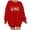 Red Womens Sweatshirts Clearance, variant on BSDJILFG Valentine's Day Shirts Womens Pajama Tops Crewneck Hearts Printed Loose Fit Long Sleeve Couples Pullover Tops No Hood