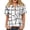Multicolor, variant on Women's Artistic Floral & Abstract Print Henley Top - Short Sleeve Button Down Tunic Blouse with Pocket, Loose Fit Casual V-Neck Shirt for Summer Green XL