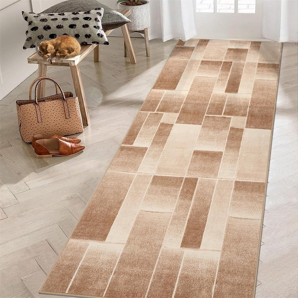 Modern Geometric Patchwork Area Rug, 2×6/5x7/ 8×10/9×12/ 10×13ft Large Rugs for Living Room, Collection Indoor Rugs for Bedroom, Throw Carpet Floor Decor for Entryway Dining Room Office Nursery