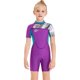 thumbnail image 2 of Greeniant Trajes de neopreno para niñas, traje de buceo, pantalones ultrafinos de manga corta, traje de baño cálido para jóvenes, buceo, Deportes acuáticos Violeta METRO, 2 of 6