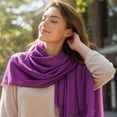 thumbnail image 2 of Clossjun Soft Long Scarf for Women Fall Winter Pashmina Shawls and Wraps Warm Large Neck Scarves for Formal Work Out Business One Size, 2 of 5