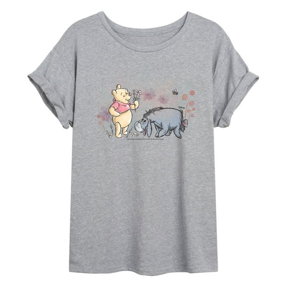 Disney - Winnie And Eeyore Field - Juniors Ideal Flowy Muscle T-Shirt