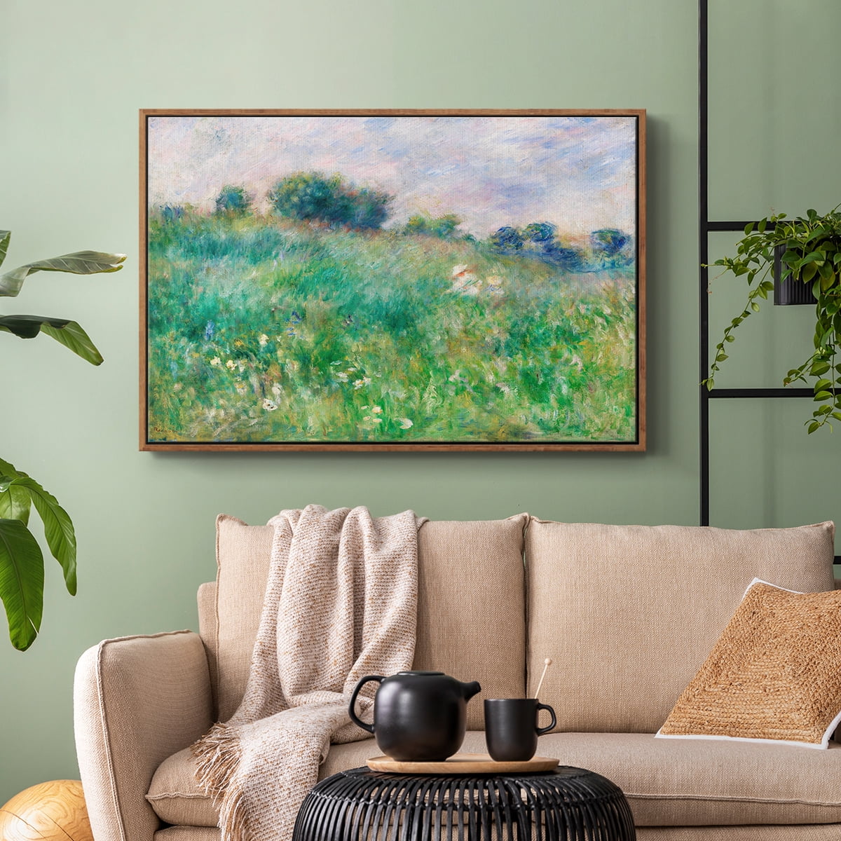 Vintage Landscape-XXIX By Wexford Home Framed in Walnut Wood Gallery Wrapped Canvas 27 in. x 41 in.