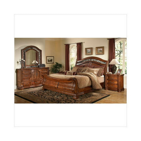wynwood furniture cordoba sleigh bedroom set in burnished pine