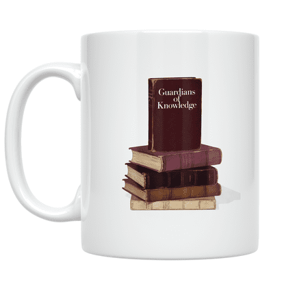 Guardians of Knowledge Book Design - Librarian Enthusiast - 11 oz Ceramic Coffee Mug
