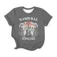thumbnail image 5 of Trendfront Womens Nashville Music City Graphic T Shirts Crew Neck Short Sleeve Vintage Print Country Music Fan Casual Summer Relaxed Fit Top, 5 of 5
