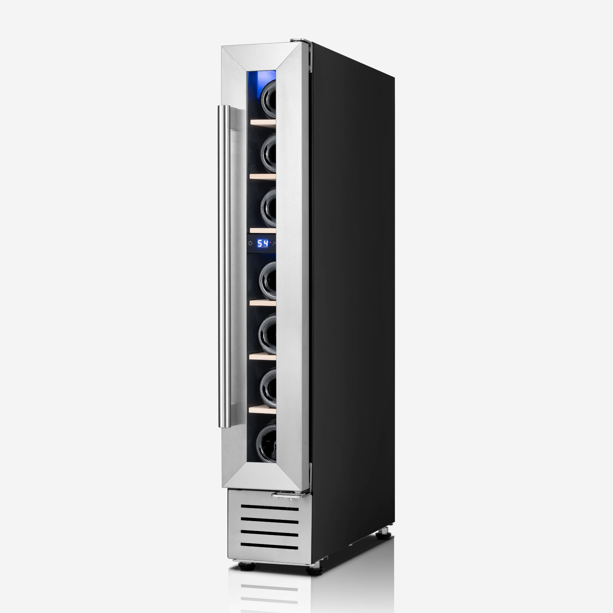 Yeego 7-Bottle Wine Cooler – 40-65°F, Freestanding or Built-In, Glass Door Fridge for Home or Office