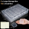 Clear Large Bead Organizer Box, 132Pcs Small Containers with Labels ...