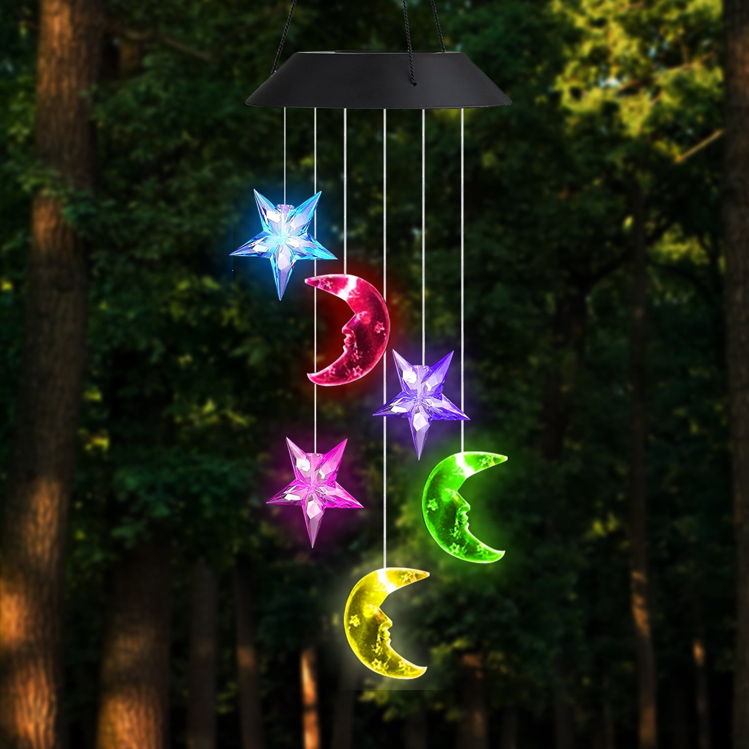 EEEKit Solar Powered Wind Chime Outdoor, Waterproof Wind Chimes Solar