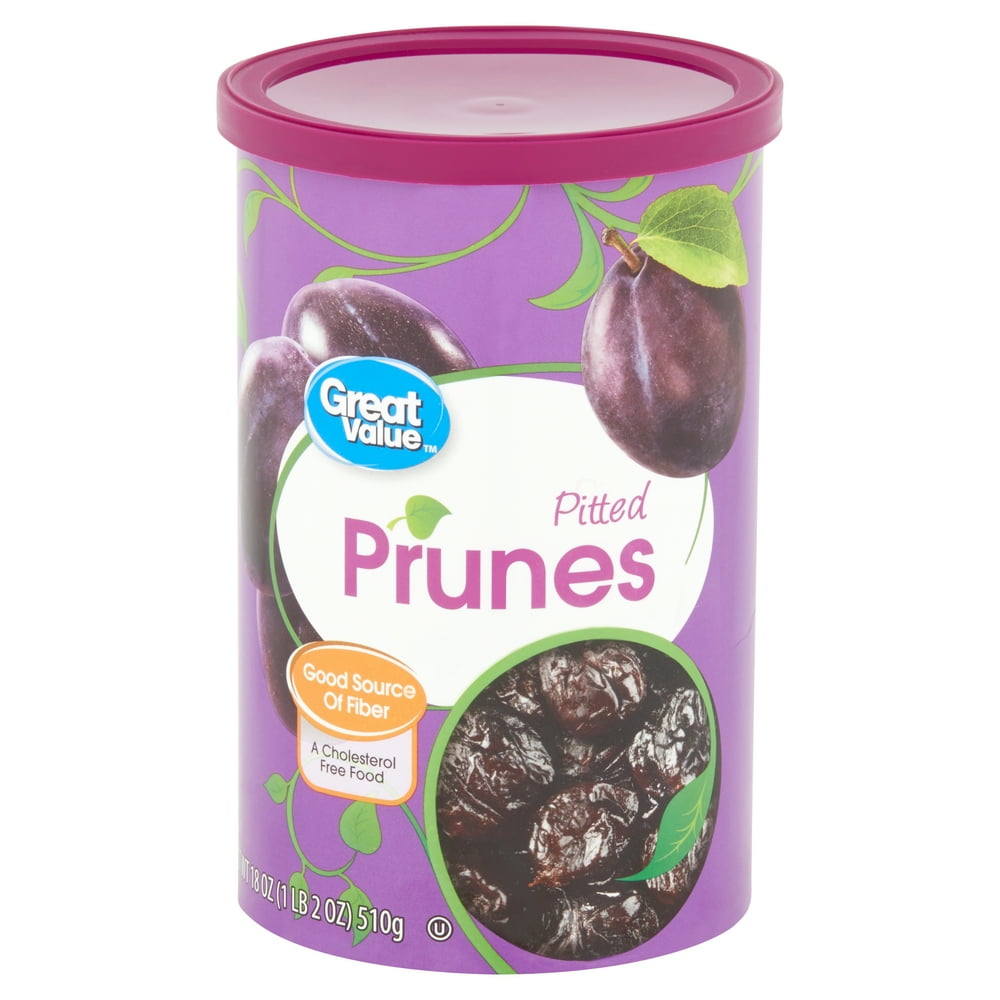 Great Value Dried Prunes, Pitted, 18 oz