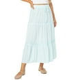 thumbnail image 5 of Celebrity Pink Women's and Women's Plus Floral Print Tiered Maxi Skirt, Sizes XS-4X, 5 of 5