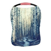 ECZJNT March landscape birch forest Nursing Cover Baby Breastfeeding Infant Feeding Cover Baby Car Seat Cover
