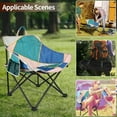 thumbnail image 6 of 2 Pack Camping Chair for Adults, Portable Folding Sofa Chair, Easy Set Up Patio Chair Lawn Padded Seat Camping Stool Chair for Hunting, Fishing, Outdoor, Beach, Picnics, Home, 6 of 14