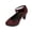 A Wine, variant on Women's Sandals Women's Fashionable Casual Spring And Summer Versatile Plus Size Solid Color Shallow Mouth Thick Heel Buckle Sandals Black 37
