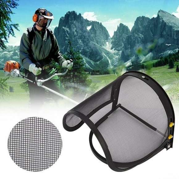 Screen Visor, Full Mesh Visor Helmet, with Sweatband Mesh Face Shield, Comfortable Farming for Forestry