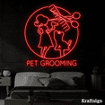 thumbnail image 2 of Craftnamesign Pet Grooming Neon Sign, Pet Spa Decor, Dog Grooming Sign, 2 of 4
