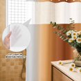 thumbnail image 3 of No Hook Shower Curtain, Dark Burnt Orange Grey Ombre Shower Curtains for Bathroom with See Through Top Window, Farmhouse Gradient Minimalist Waterproof & Washable Bath Curtain 60"x72", 3 of 9