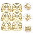 thumbnail image 1 of Luxshiny 6Ud De Servilleta Decorativos Huecos Para Fiestas De Metal Dorado Y Resistente, 1 of 6