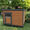 Gray Yellow, variant on 45" Large Solid Wood Dog House, Waterproof Pvc Plastic Roof, Breathable Wooden Doors