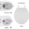 thumbnail image 3 of TROPOW Siège de Toilette Rond à Fermeture Douce 17 Pieds', Couvercle de Toilette Rond à Fermeture Lente Silencieux Non, Installation et Libération, PP Nettoyer&Installer, Conception Ergonomique Confortable, Plastique, 3 of 6