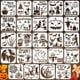 thumbnail image 1 of Plantilla de dibujo de plantillas de pintura de Halloween, 24 plantillas de pintura de Halloween, plantillas de expresión de bricolaje reutilizables, decoración de moldes de pulverización de arte para, 1 of 5