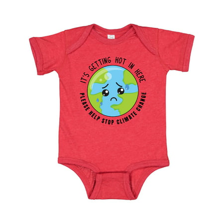 

Inktastic Climate Change It s Getting Hot in Here Sad Planet Earth Gift Baby Boy or Baby Girl Bodysuit