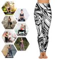 thumbnail image 5 of Women's High Waisted Yoga Leggings with Pockets，Bohemian Pattern，Tummy Control Non See Through Workout Athletic Running Yoga Pants, 5 of 6