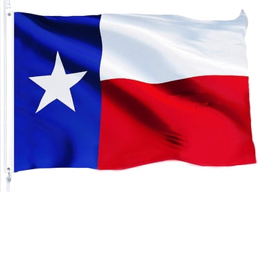 G128 Texas State Flag 3x5 FT – Embroidered Lone Star, Polyester, Texas Texan Flag