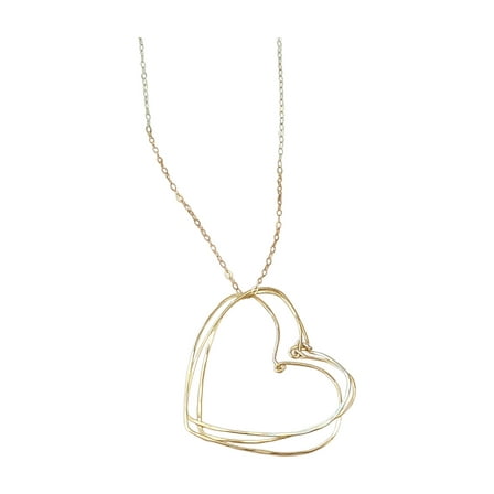 Gold Hearts Necklace on a Gold Chain