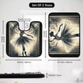 thumbnail image 2 of Light Dancer 2 Pcs Bathroom Rug Non-Slip Bathroom Mats Water Absorption Toilet Carpet Washable Shower Rugs for Bathroom Floor Tub Shower, 2 of 5