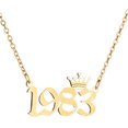 thumbnail image 2 of enjoywould Chaîne de Pull pour Femmes Année 1980-1999 Collier en Acier Inoxydable Chiffres Significatifs Bijoux Cadeaux, 2 of 5