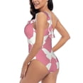 thumbnail image 4 of Gukieu Butterfly 2 Print One-shoulder Ruffled One-piece Swimsuit with Removable Chest Pads and Tummy-control Swimsuit for Women-Medium, 4 of 6