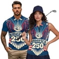 thumbnail image 2 of Aplkyhs 250th Anniversary Eagle Matching Golf Shirts for Couple Quarter Zip Couple Golf Matching Outfits Breathable Fabric Mens Hawaiian Shirt Keep Cool in Hot Weather Machine Washable, 2 of 6