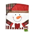 thumbnail image 1 of Inteprter Cubierta de silla de Navidad 3D Dibujos animados Papá Noel Muñeco de nieve Arreglo de sala de estar Suministros Antimacassar Kits de decoración para fiestas Muñeco de nieve, 1 of 6