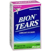 Bion Tears Lubricant Eye Drops Single Use Vials - 28 ct, Pack of 3