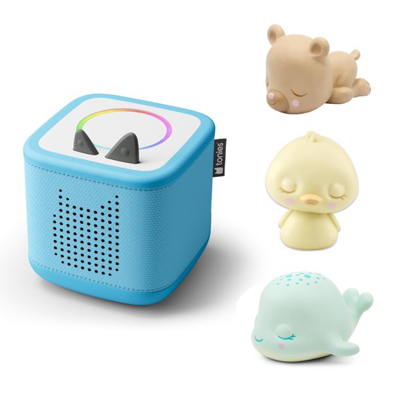 tonies Toniebox 2 Bundle with Whale, Duck and Bear from Sleepy Friends Bedtime – Sky Blue (English)