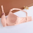 thumbnail image 4 of YWDJ Bras for Women Sleeping Closure in Back Sleep Bras Wireless Comfy Bras Spaghetti Straps Full Coverage Push up Embroidery Lounge Bras Padded Bras Wrap Solid Comfortable Bras Pink L, 4 of 4
