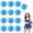 Matte Blue, variant on Cheerleading Pom Poms 14 Pcs, with Four Finger Handle Cheerleading Handheld Squad Pompoms for Sports Team Cheer Spirit Games Dance Party Adults