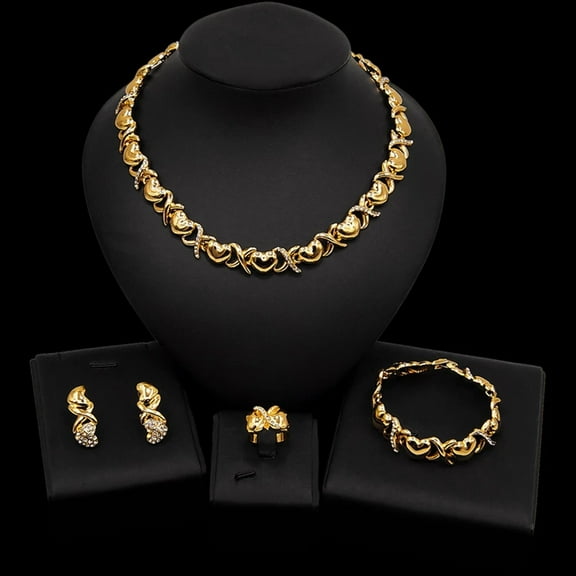 JoeytheJewelryNY HUGS &KISSES xo set gold Plated #76