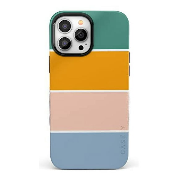 Casely iPhone 13 Pro Max Phone Case | Compatible with MagSafe | Paint The Town | Colorblock Stripes Case | Compatible Only with iPhone 13 Pro Max