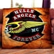 thumbnail image 2 of Manta de Hells Angels Sons of Anarchy Hell Riders, Decke,deka, couverture,viltti,koc, 담, deken,cobertor,frazada, täppe, teppe, 2 of 4