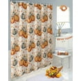thumbnail image 5 of Fall Thanksgiving Shower Curtain Set ，Waterproof Fabric Shower Curtains Orange Blue Pumpkin Shower Curtains for Bathroom,Bathroom Decor 54x"78", 5 of 7