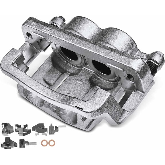 A-Premium Disc Brake Caliper Assembly with Bracket Compatible with Select Ford Models - F-350 Super Duty/F-450 Super Duty 2011-2012 - Front Right Passenger Side