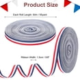 thumbnail image 2 of Uxcell 5/8" Red White Navy Striped Grosgrain Ribbon 55 Yard Polyester Stripe Ribbon, 2 of 6