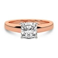 thumbnail image 4 of IGI Certified 4 Carat Cushion Shape Lab Grown Diamond Engagement Ring | 14K Rose Gold | Allen Flat Band Solitaire Lab Diamond Ring | FG-VS1-VS2 Quality Friendly Diamonds, 4 of 6
