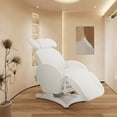 thumbnail image 3 of BarberPub Electric Reclining Esthetician Facial Beauty Bed, Ergonomic Facial Massage Table Chair with Adjustable Angle, PU Leather 330lbs Capacity(White), 3 of 11
